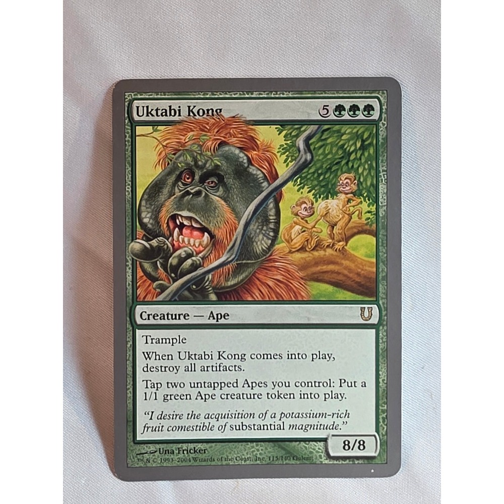Magic The Gathering Uktabi Kong Unhinged Rare Green Ape MTG Card 115/140 Una